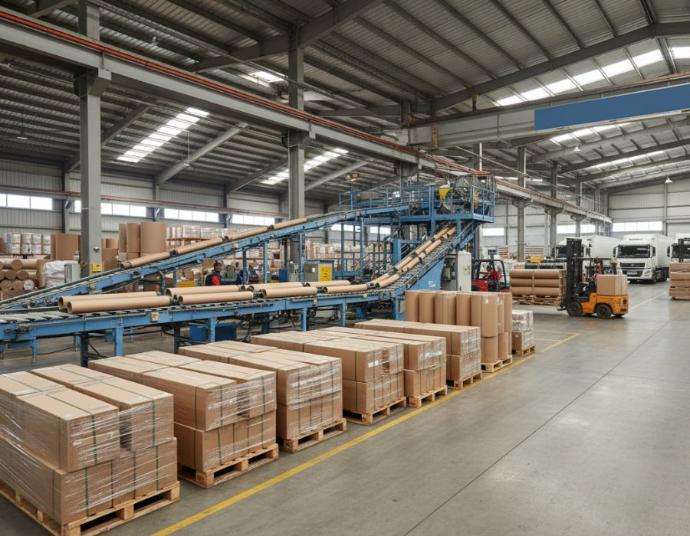 Logística de fabricantes de tubos de cartón Logística de entrega fabricante tubo de cartón kraft