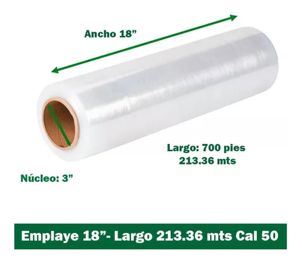 PAQUETE 4 ROLLOS STR MANUAL 0999 18" X 700' CAL 50